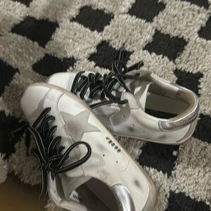 White and black golden goose sneakers